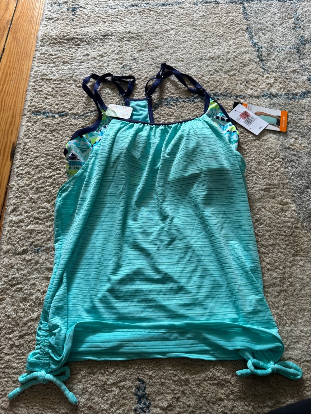 ZeroXposur Aqua Ruched 2-in-1 Tankini Top